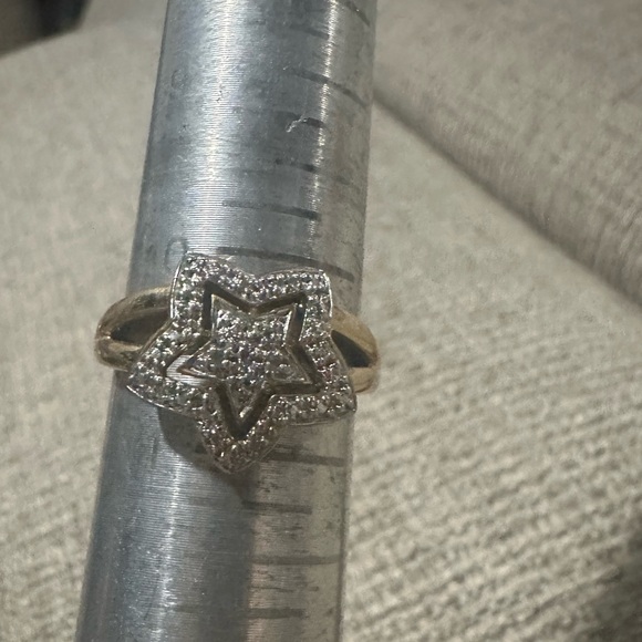 925 Vermeil Star Ring - Picture 1 of 4